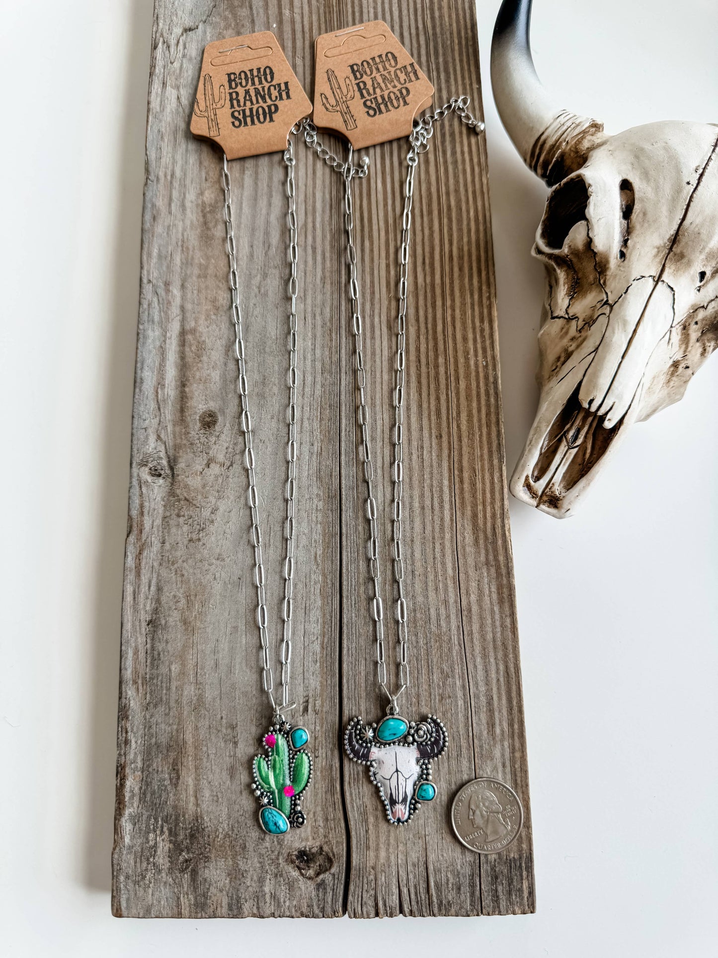 Western Pendant Necklace - Cactus | Steer