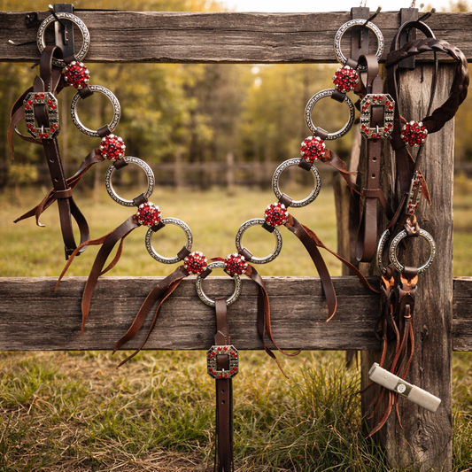 Red Bling Fringe Set