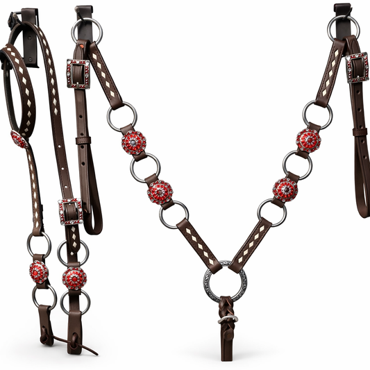 Red Bling Concho Set