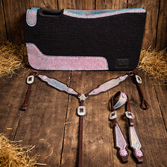 Pink Sparkle Pad and Tack Set