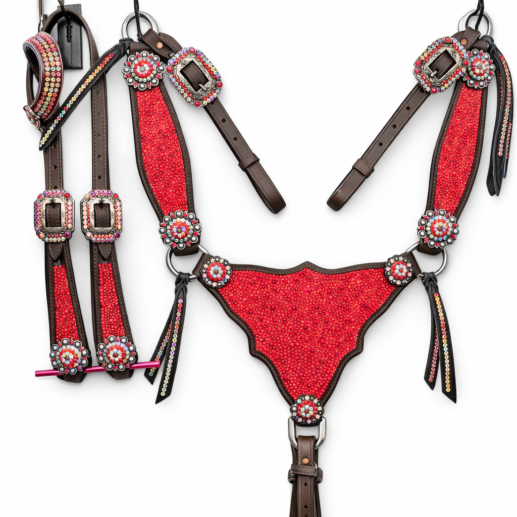 Red On Red Bling Set