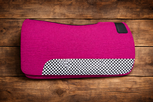 Pink Checkered wool pad